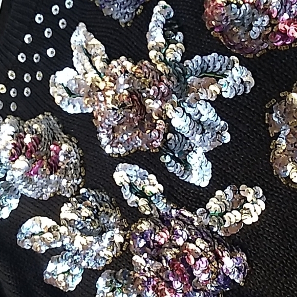 Vintage 1980s 1990s Y2K Sarit medium sequins sweater - Picture 2 of 3